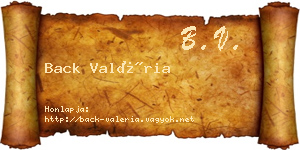 Back Valéria névjegykártya